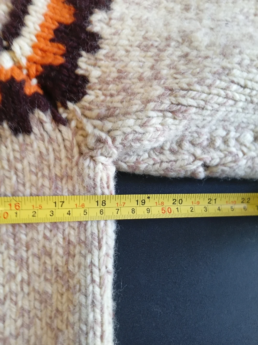 Vintage 50's 60's Handmade Cowichan Style Curling Sweater Small Boho Cottagecore - Picture 7 of 17
